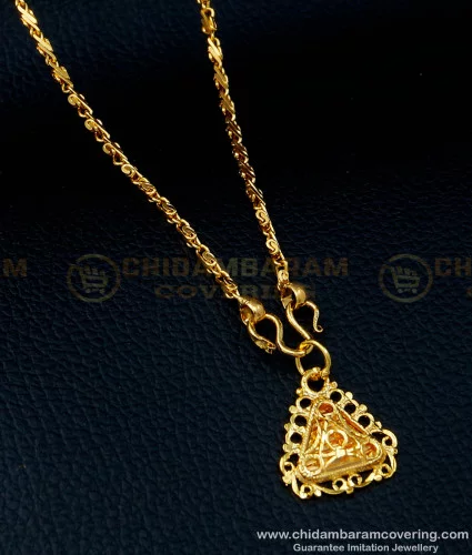 Simple gold chain with 2024 pendant designs